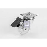 Hts 120-02-50-02 Şeffaf 50 mm Döner Frenli Tekerlek