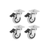 Hts 234 Çift Bilyalı Polyamid Frenli Makaralı Mobilya Tekerleği 50x20mm 4'lü Set