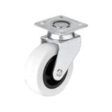Hts 321 Gri Tablalı Pvc Teker Ø:50*20 Mm Y:68 Mm Kg:35 Tekerlekler Beyaz