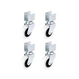 Hts 324 Kısa U Tablalı Gri Mobilya Tekerleği 50x20mm 4'lü Set
