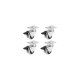 Hts 346 Frenli Tabla Bağlantılı Mobilya Tekerleği 50mm 4'lü Set