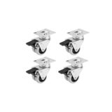 Hts 346- Tabla Bağlantılı Frenli 50 mm Mobilya Tekerlek 4 Ad.