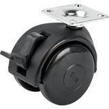 Hts 421 Frenli Dönerli Mobilya Tekerleği 48MM - 30KG Taşıma Kapasiteli Tablalı Pp Plastik Iç - Çok Renkli