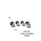Hts Bilyalı Tablalı Mobilya Tekeri 50*20 4'lü Set Vida Dahil 321