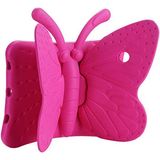 HTstore Apple iPad 10.2 (8.nesil) Htstore Butterfly Standlı Tablet Kılıf-Pembe Koyu - Koyu Pembe