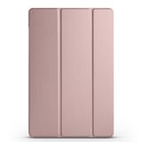 HTstore Galaxy Tab A9 Plus Uyumlu 11 İnç Uyku Modu Akıllı Kapaklı Stant Olabilen Tam Korumalı İnce Yapılı Tablet Kılıfı (Rose Gold)