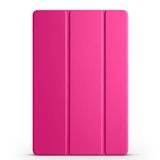 HTstore Galaxy Tab A9 Uyumlu 8.7 İnç Uyku Modu Akıllı Kapak Özellikli Stant Olabilen İnce Yapılı Tablet Kılıfı (Koyu Pembe)