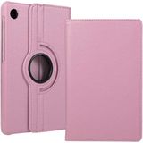 HTstore Huawei Matepad T10 Htstore Dönebilen Standlı Kılıf-Pembe Açık - Açık Pembe
