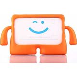 HTstore iPad 9.7 2018 (6.nesil) Htstore Çocuk Standlı Tablet Kılıf-Turuncu