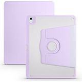 HTstore iPad Uyumlu Pro 12.9 2022 M2 Kılıf Htstore Termik Kalem Bölmeli Dönebilen Standlı Kılıf-Lila