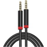 HTstore Zore AU-708 Örgü Tasarımlı Aux Audio Kablo 3.5mm 3m - Siyah