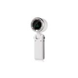 HTstore Zore DD5021 Dijital LED Göstergeli Boyun Askılı Katlanabilir Portatif Mini Soğutucu El Fanı-Beyaz