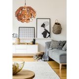 Hü Ma Tasarım ve Aksesuar Circle Modern Aydınlatma Tasarım Globe Küre Doğal Ahşap Mdf 3D Lazer Kesim Rustik Salon Avize Aplik - Ceviz