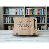 Hü Ma Tasarım ve Aksesuar Hafız Için Hediye Öğrenci Için Hediye Isim Yazılabilir Kişiselleştirilebilir Ayarlanabilir Ahşap Kitap Okuma Standı Tablet Standı Rahle - Hud