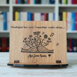 Hü Ma Tasarım ve Aksesuar Hafız Için Hediye Öğrenci Için Hediye Isim Yazılabilir Kişiselleştirilebilir Ayarlanabilir Ahşap Kitap Okuma Standı Tablet Standı Rahle