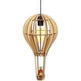 Hü Ma Tasarım ve Aksesuar Kapadokya Çocuk Genç Odası Için Ahşap Mdf 3D Puzzle Uçan Balon Avize- Biblo Ampul Dahil Değildir - Akça