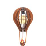 Hü Ma Tasarım ve Aksesuar Kapadokya Çocuk Genç Odası Için Ahşap Mdf 3D Puzzle Uçan Balon Avize- Biblo Ampul Dahil Değildir - Ceviz