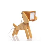 Hü Ma Tasarım Ve Aksesuarçocuk Genç Odası Için Köpek Doğal Ahşap 3D Puzzle Abajur - Masa Lambası - Gece Lambası