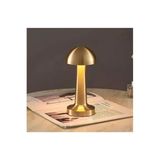 Hü Ma Tasarım Ve Aksesuarmantar Model Dimmerli Şarjlı Dokunmatik Retro Masa Lambası Gold - Masa Lambası - Gece Lambası