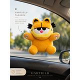 Hua Garfield Vantuzlu Peluş Oyuncak - 22 cm Araba Camı Araç Süsü - Dekoratif Sevimli Peluş - 13 x 18 cm - Sarı