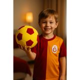 HUA Goal Peluş Futbol Topu - Taraftar Sarı Kırmızı Yumuşak Top - 20 cm Dekoratif ve Oyuncak Top