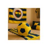HUA Goal Peluş Futbol Topu - Taraftar Sarı Lacivert Yumuşak Top - 20 cm Dekoratif ve Oyuncak Top