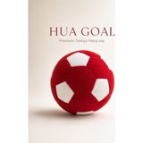 Hua Goal Peluş Futbol Topu - Türkiye Milli Takım Yumuşak Top - 20 cm Dekoratif ve Oyuncak Top - Kırmızı - Beyaz