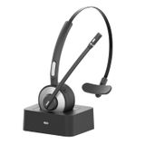 HUAKUA Mikrofonlu Bluetooth kulaklık, tek kulak kamyon şoförü kulaklık, gürültü önleyici kablosuz kulaklık, sessiz fonksiyonlu, net ses, cep telefonları, bilgisayar, dizüstü bilgisayar, ev, ofis için
