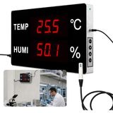 Huato Cablenanosense-18 Kablolu Büyük Ekranlı Sıcaklık Nem Göstergesi | 4,5 cm Rakam | 3 M Sensörlü - Belirtilmemiş - Seçeneksiz