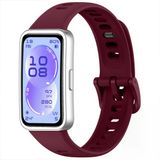 Huawei Band 11 / 11 Pro Uyumlu Premium Soft Silikon Kordon Tokalı Konforlu Akıllı Saat Kayışı Mürdüm