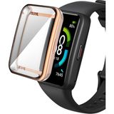 Huawei Band 7 Full Kasa Korumalı Silikon Ekran Koruyucu 09 - Rose Gold - Huw Band 7