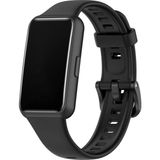 Huawei Band 7 ile Uyumlu Saat Kayışı Ent Kaliteli Huawei Mi Band 7 ile Uyumlu Spor Saat Kontrast Renkli Lagniappe Silikon Kordon (Siyah)