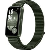 Huawei Band 8 / 9 / 10 Uyumlu Hasır Örgü Ince Kumaş Cırtlı Kordon Bileklik - Huawei Band 8 9 10 - Haki