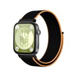 Huawei Fit 4 Hasırlı Cırtcırtlı Kordon - Siyah-turuncu