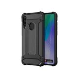 Huawei Honor 20 Lite ile uyumlu Çİft Katman Koruyucu Crash Military Tank Kılıf - Siyah