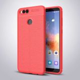 Huawei Honor 7X Kılıf Focus Derili Kamera Korumalı Silikon Kılıf