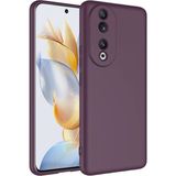 Huawei Honor 90 Kılıf Kamera Korumalı Lansman Kadife Iç Yüzeyli (Şık Tasarım) Silikon Kapak - Mürdüm