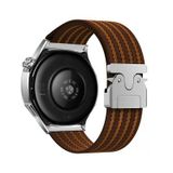 Huawei Honor Magic 2 46Mm Uyumlu Krd-133 22Mm Naylon Kumaş Hasır Örgülü Kordon - Kahverengi