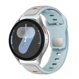 Huawei Honor Magic 2 46Mm Uyumlu Krd-135 22Mm Silikon Kordon Strap Kayış - Açık Mavi-Gri
