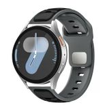 Huawei Honor Magic 2 46Mm Uyumlu Krd-135 22Mm Silikon Kordon Strap Kayış - Gri-Siyah