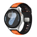 Huawei Honor Magic 2 46Mm Uyumlu Krd-135 22Mm Silikon Kordon Strap Kayış - Siyah-Turuncu