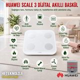 Huawei Huaweı Akıllı Tartı 3 Bluetooth Edition + Dijital Hassas Mutfak Tartısı Hediye - Beyaz
