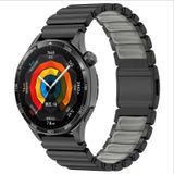 Huawei Huawei Gt4 46Mm Uyumlu Krd-151 22Mm Metal Silikon Kordon - Siyah-Gri