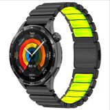 Huawei Huawei Gt4 46Mm Uyumlu Krd-151 22Mm Metal Silikon Kordon - Siyah-Yeşil