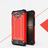 Huawei Mate 10 ile uyumlu Çİft Katman Koruyucu Crash Military Tank Kılıf - Kırmızı