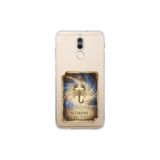 Huawei Mate 10 Lite ile Uyumlu Burç Kartları Akrep Tasarımlı Şeffaf Silikon Kılıf