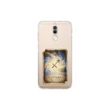 Huawei Mate 10 Lite ile Uyumlu Burç Kartları Yay Tasarımlı Şeffaf Silikon Kılıf