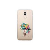 Huawei Mate 10 Lite ile Uyumlu Splash Bukalemun Tasarımlı Şeffaf Silikon Kılıf