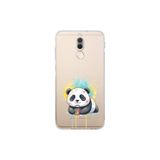 Huawei Mate 10 Lite ile Uyumlu Splash Panda Tasarımlı Şeffaf Silikon Kılıf