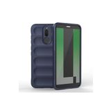 Huawei Mate 10 Lite Kılıf Kamera Korumalı İçi Kadife Yumuşak Silikon Kapak + Ekran Koruma Lacivert